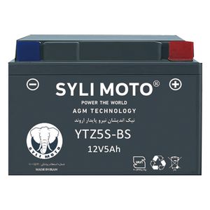 باتری موتورسیکلت 12ولت 5 آمپر سایلی موتو مدل ytz5s